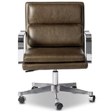 Jude Leather Desk Chair, Sonoma Olive by Four Hands