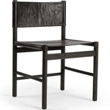 Kena Leather Dining Chair, Sonoma Black/Charcoal, Set of 2-Furniture - Dining-High Fashion Home