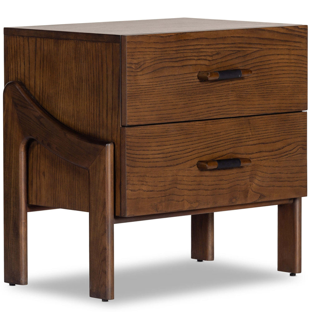 Halston Nightstand, Brown Ash-Furniture - Bedroom-High Fashion Home