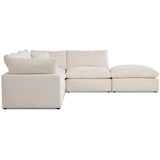 Stevie 4 Piece Sectional w/ Ottoman, Nomad Snow by Four Hands