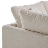 Stevie 4 Piece Sectional w/ Ottoman, Nomad Snow by Four Hands