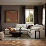 Stevie 4 Piece Sectional w/ Ottoman, Nomad Snow by Four Hands