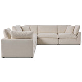 Stevie 5 Piece Sectional w/Ottoman, Nomad Snow by Four Hands