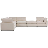 Stevie 5 Piece Sectional w/Ottoman, Nomad Snow by Four Hands