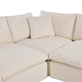 Stevie 5 Piece Sectional w/Ottoman, Nomad Snow by Four Hands
