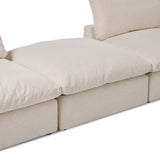 Stevie 5 Piece Sectional w/Ottoman, Nomad Snow by Four Hands