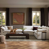 Stevie 5 Piece Sectional w/Ottoman, Nomad Snow by Four Hands