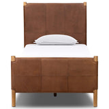 Salado Leather Twin Bed, Heirloom Sienna by Four Hands