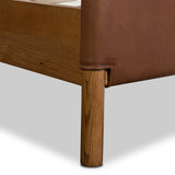 Salado Leather Twin Bed, Heirloom Sienna by Four Hands