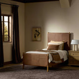Salado Leather Twin Bed, Heirloom Sienna by Four Hands