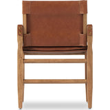 Lenz Leather Dining Arm Chair, Sonoma Chestnut-Furniture - Dining-High Fashion Home