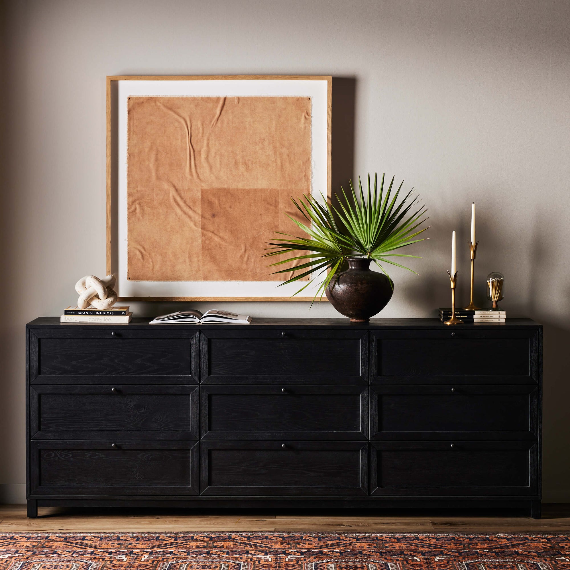 Millie 9 Drawer Dresser, Matte Black by Four Hands – High Fashion Home