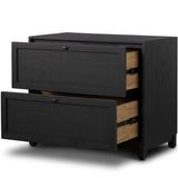 Millie Nightstand, Drifted Matte Black-Furniture - Bedroom-High Fashion Home