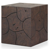 Tomlin Outdoor End Table, Saddle Brown by Four Hands