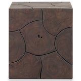 Tomlin Outdoor End Table, Saddle Brown by Four Hands