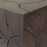 Tomlin Outdoor End Table, Saddle Brown by Four Hands