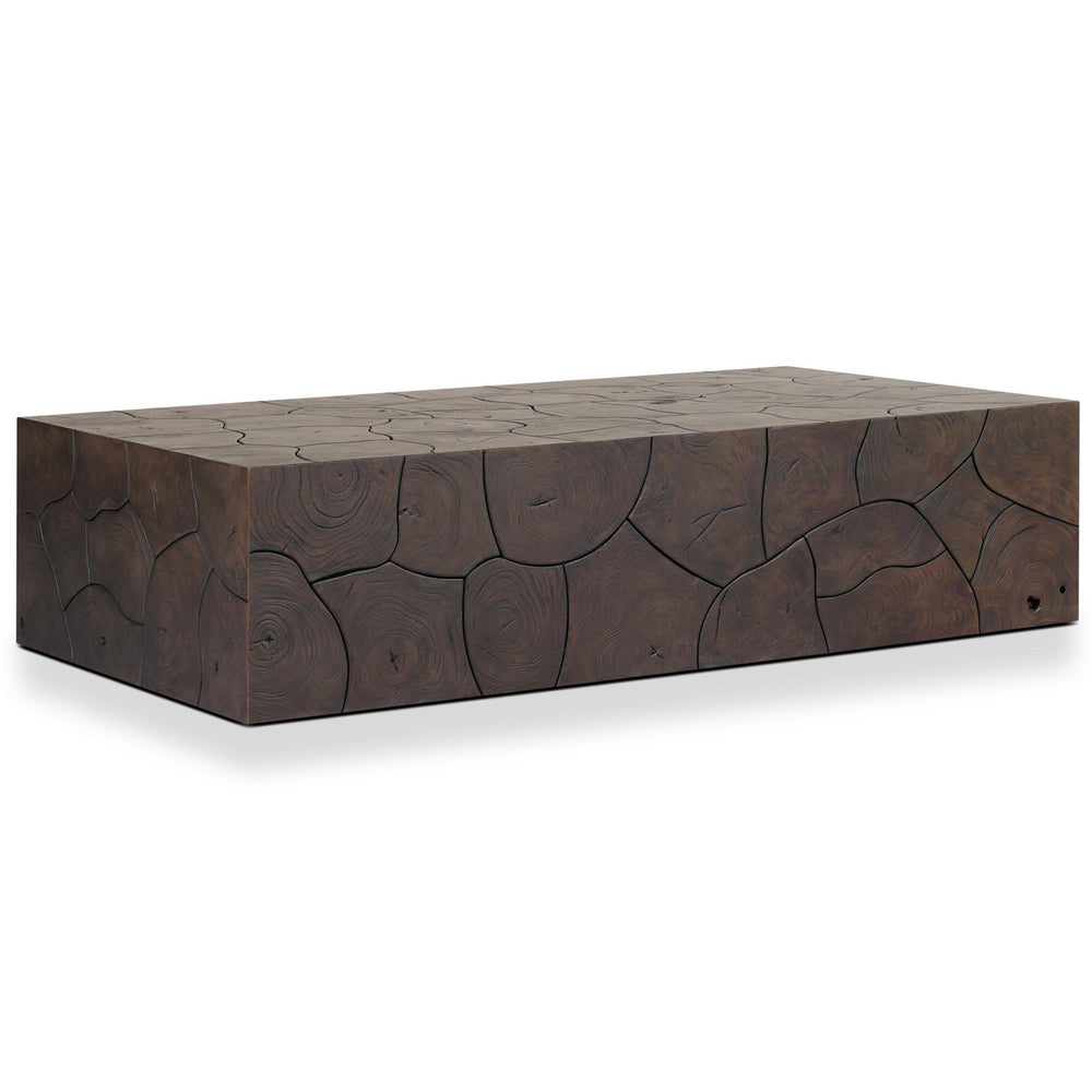 Tomlin Outdoor Coffee Table, Saddle Brown by Four Hands