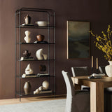 Swinton Bookcase, Hammered Gunmetal-Furniture - Storage-High Fashion Home