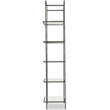 Swinton Bookcase, Hammered Gunmetal-Furniture - Storage-High Fashion Home