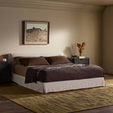 Aidan Slipcover Bed, Savoy Parchment by Four Hands
