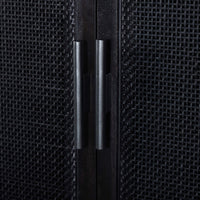 Caprice Tall Cabinet, Black Wash w/Black Cane