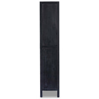 Caprice Tall Cabinet, Black Wash w/Black Cane