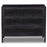 Sydney Large Nightstand, Black Wash w/Black Cane