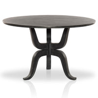 Pravin Outdoor Dining Table, Aged Grey
