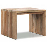 Gilroy Outdoor End Table, Natural-Furniture - Accent Tables-High Fashion Home