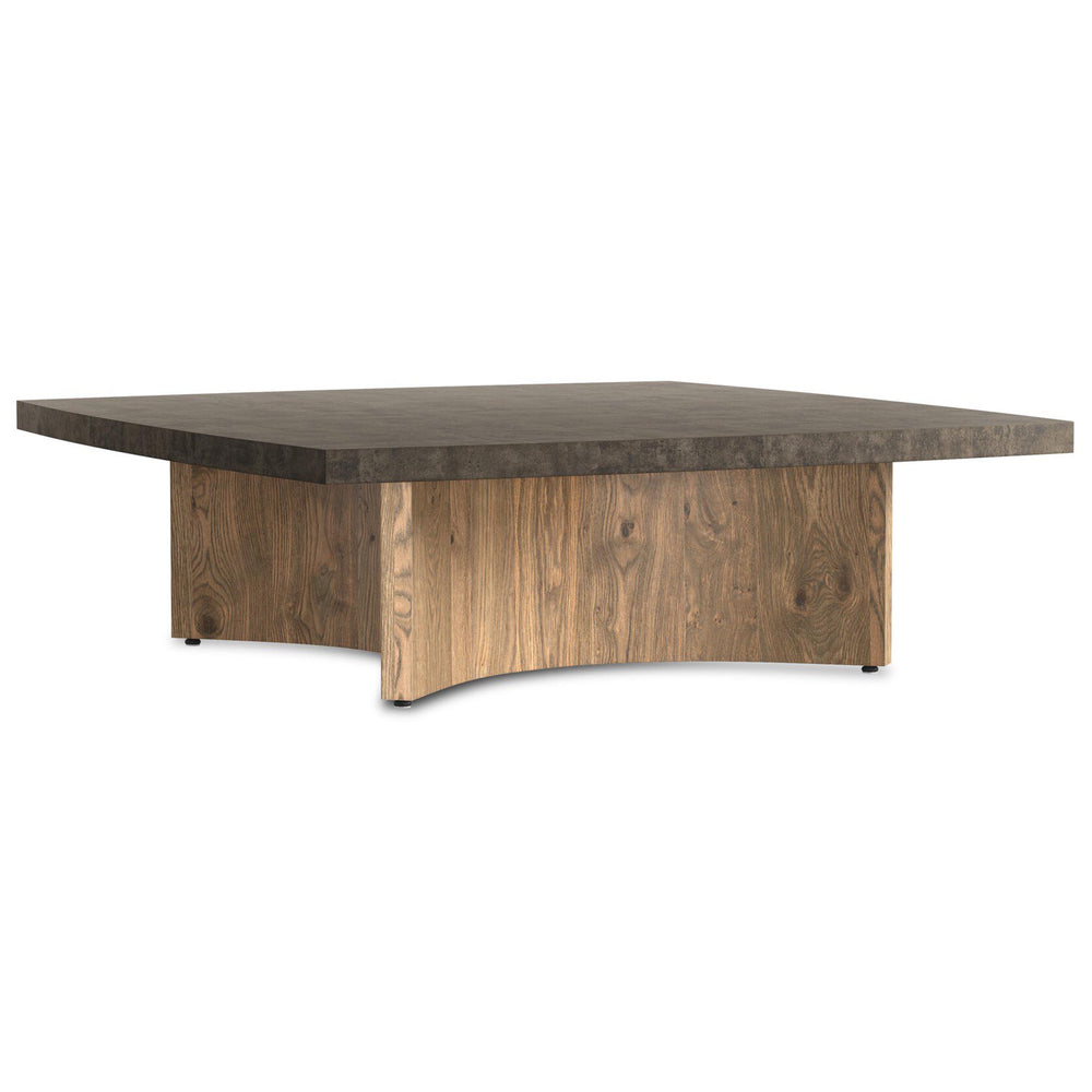 Brinton Large Square Coffee Table, Distressed Iron by Four Hands