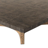 Brinton Large Square Coffee Table, Distressed Iron by Four Hands