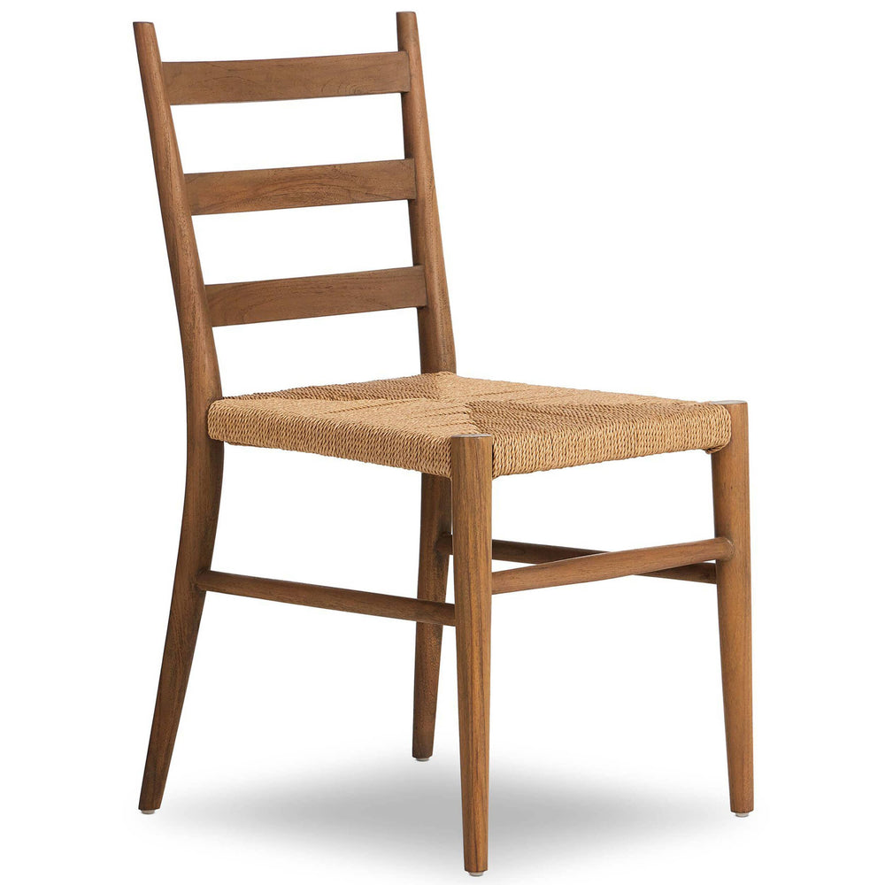 Ladder Back Outdoor Dining Chair, Toasted Brown, Set of 2-Furniture - Dining-High Fashion Home