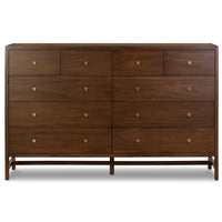 Sullivan 10 Drawer Dresser, Saddle Tan