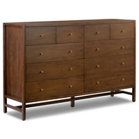 Sullivan 10 Drawer Dresser, Saddle Tan