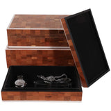 Sageholm Boxes, Brown, Set of 3