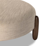 Oaklynn Round Ottoman, Alcala Wheat-Furniture - Chairs-High Fashion Home