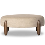 Oaklynn Round Ottoman, Alcala Wheat-Furniture - Chairs-High Fashion Home