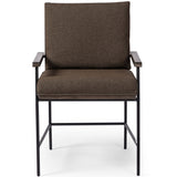 Crete Dining Arm Chair, Boucle Cocoa-Furniture - Dining-High Fashion Home