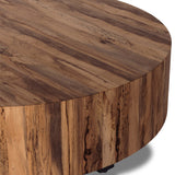 Hudson Large Round Coffee Table, Natural Yukas Resin-Furniture - Accent Tables-High Fashion Home