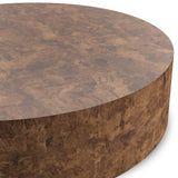 Hudson Large Round Coffee Table, Dark Bark Paper by Four Hands