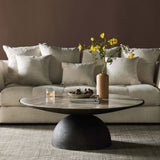 Corbett Large Coffee Table, Cream Taupe-Furniture - Accent Tables-High Fashion Home