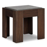 Norte Outdoor End Table, Natural Lava Stone