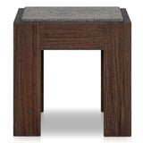 Norte Outdoor End Table, Natural Lava Stone