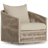 Porto Outdoor Swivel Chair, Faye Sand-Furniture - Outdoor-High Fashion Home