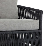 Porto Outdoor Swivel Chair, Alessi Slate/Dark Grey Rope by Four Hands-Furniture - Outdoor-High Fashion Home