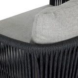 Porto Outdoor Swivel Chair, Alessi Slate/Dark Grey Rope by Four Hands-Furniture - Outdoor-High Fashion Home