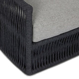 Porto Outdoor Swivel Chair, Alessi Slate/Dark Grey Rope by Four Hands-Furniture - Outdoor-High Fashion Home