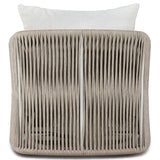 Porto Outdoor Swivel Chair, Alessi Linen/Ivory Rope by Four Hands-Furniture - Outdoor-High Fashion Home