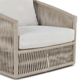 Porto Outdoor Swivel Chair, Alessi Linen/Ivory Rope by Four Hands-Furniture - Outdoor-High Fashion Home