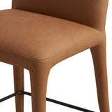 Monza Leather Counter Stool, Heritage Camel-Furniture - Dining-High Fashion Home